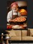 Yaşlı Adam Pizza Pişiriyor Dekoratif Kanvas - Mdf Ahşap Tablo 2