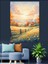 Kırsal Alanda Gün Batımı Dekoratif Kanvas - Mdf Ahşap Tablo 5