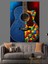 Gitar Mavi Mozaik Sanat Dekoratif Kanvas - Mdf Ahşap Tablo 1