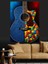 Gitar Mavi Mozaik Sanat Dekoratif Kanvas - Mdf Ahşap Tablo 3