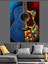 Gitar Mavi Mozaik Sanat Dekoratif Kanvas - Mdf Ahşap Tablo 5