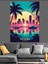 Miami Sahili Palmiyeler Neon Dekoratif Kanvas - Mdf Ahşap Tablo 5