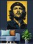 Che Guevara Portre Sarı Mavi Dekoratif Kanvas - Mdf Ahşap Tablo 2