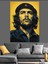 Che Guevara Portre Sarı Mavi Dekoratif Kanvas - Mdf Ahşap Tablo 5