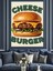 Peynirli Hamburger Yemek Sanatı Dekoratif Kanvas - Mdf Ahşap Tablo 1
