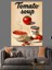 Domates Çorbası Reklamı Retro Dekoratif Kanvas - Mdf Ahşap Tablo 2