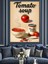 Domates Çorbası Reklamı Retro Dekoratif Kanvas - Mdf Ahşap Tablo 5