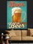 Bira Soğuk Içecek Reklamı Dekoratif Kanvas - Mdf Ahşap Tablo 2