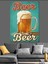 Bira Soğuk Içecek Reklamı Dekoratif Kanvas - Mdf Ahşap Tablo 4