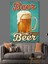 Bira Soğuk Içecek Reklamı Dekoratif Kanvas - Mdf Ahşap Tablo 5