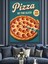 Pepperoni Pizza Yemek Posteri Dekoratif Kanvas - Mdf Ahşap Tablo 1