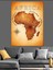 Dünya Haritası Afrika Temalı Dekoratif Kanvas - Mdf Ahşap Tablo 1