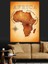 Dünya Haritası Afrika Temalı Dekoratif Kanvas - Mdf Ahşap Tablo 4