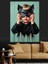 Siyah Beyaz Yarasa Maskesi Çocuk Dekoratif Kanvas - Mdf Ahşap Tablo 2