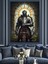 Siyah Zırhlı Kılıçlı Şövalye Dekoratif Kanvas - Mdf Ahşap Tablo 3