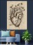 Kalp Anatomisi Müzik Notaları Dekoratif Kanvas - Mdf Ahşap Tablo 2