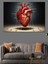 Insan Kalbi Tıbbi Çizim Dekoratif Kanvas - Mdf Ahşap Tablo 1