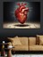 Insan Kalbi Tıbbi Çizim Dekoratif Kanvas - Mdf Ahşap Tablo 4
