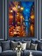 Neon Işıklı Şehir Sokağı ve Cafe Dekoratif Kanvas - Mdf Ahşap Tablo 2