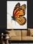 Turuncu Siyah Kral Kelebeği Dekoratif Kanvas - Mdf Ahşap Tablo 3