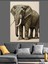 Detaylı Deri Dokulu Fil Dekoratif Kanvas - Mdf Ahşap Tablo 4