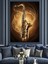 Altın Işıkta Parlayan Saksafon Dekoratif Kanvas - Mdf Ahşap Tablo 4