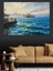 Güneşli Denizde Iskeleye Yanaşan Vapur Manzarası Dekoratif Kanvas - Mdf Ahşap Tablo 5