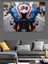 Mavi Yarış Motosikleti Dekoratif Kanvas - Mdf Ahşap Tablo 2