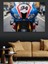 Mavi Yarış Motosikleti Dekoratif Kanvas - Mdf Ahşap Tablo 3