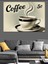 Vintage Kahve Fincanı Reklamı Dekoratif Kanvas - Mdf Ahşap Tablo 4