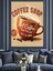 Kahve Çekirdekli Vintage Afiş Dekoratif Kanvas - Mdf Ahşap Tablo 2