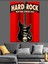 "hard Rock" Gitar Posteri Dekoratif Kanvas - Mdf Ahşap Tablo 4