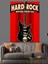 "hard Rock" Gitar Posteri Dekoratif Kanvas - Mdf Ahşap Tablo 5