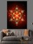Kırmızı Geometrik Mandala Desen Dekoratif Kanvas - Mdf Ahşap Tablo 3