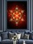 Kırmızı Geometrik Mandala Desen Dekoratif Kanvas - Mdf Ahşap Tablo 5