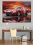 Kırmızı Spor Yarış Arabası Dekoratif Kanvas - Mdf Ahşap Tablo 2