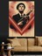 Kırmızı Giysili Vintage Gangster Dekoratif Kanvas - Mdf Ahşap Tablo 4