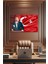 Atatürk Portresi ve Türk Bayrağı Vatanını En Çok Seven Cam Tablo Iş Ofis Makam Odası Hediyelik Tablo 5