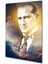 Atatürk Portre Dikey Cam Tablo, Ev Iş Kurum Ofis Büyük Hediyelik Tablo 1