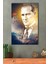 Atatürk Portre Dikey Cam Tablo, Ev Iş Kurum Ofis Büyük Hediyelik Tablo 6