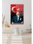 Atatürk Portresi ve Türk Bayrağı Dikey Cam Tablo, Ev, Iş, Kurum, Ofis, Makam Odası Hediyelik Tablo 2