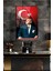 Atatürk Portresi ve Türk Bayrağı Dikey Cam Tablo, Ev, Iş, Kurum, Ofis, Makam Odası Hediyelik Tablo 5