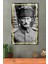 Atatürk Portre Siyah Beyaz Dikey Cam Tablo, Ev, Iş, Kurum, Ofis, Makam Odası Hediyelik Tablo 2