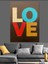 "aşk" Retro Yazı Sanatı Dekoratif Kanvas - Mdf Ahşap Tablo 1