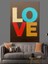 "aşk" Retro Yazı Sanatı Dekoratif Kanvas - Mdf Ahşap Tablo 2