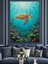 Deniz Kaplumbağası Sualtı Hayvan Dekoratif Kanvas - Mdf Ahşap Tablo 3