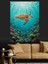 Deniz Kaplumbağası Sualtı Hayvan Dekoratif Kanvas - Mdf Ahşap Tablo 4