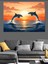 Gün Batımında Zıplayan Yunuslar Dekoratif Kanvas - Mdf Ahşap Tablo 5