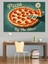 Pizza Dilimi Retro Afiş Dekoratif Kanvas - Mdf Ahşap Tablo 5