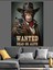 Wanted Kovboy Poster Retro Dekoratif Kanvas - Mdf Ahşap Tablo 4
